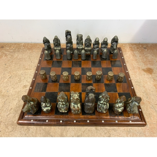 525 - Bronze Chess Set