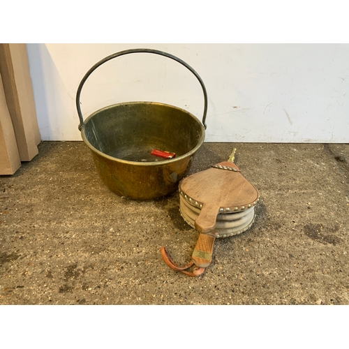 513 - Copper Bucket and Bellows