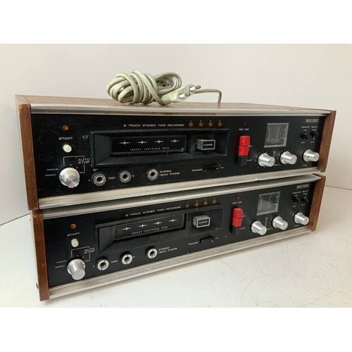 420A - 2x Vintage Solid State 8 Track Tape Recorders