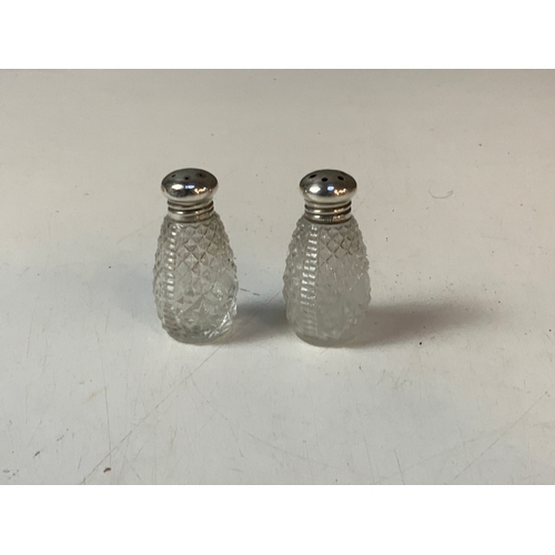 842 - Small Silver Topped Cruet Set