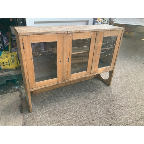 701 - Glazed Pine Hanging Cupboard