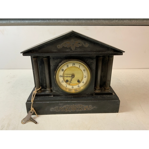 337 - Slate Clock with Key