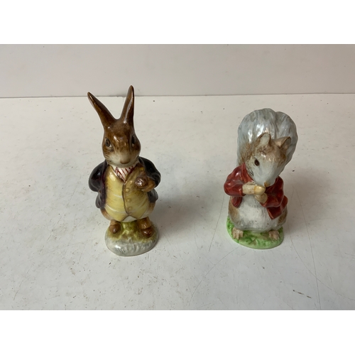 817 - Beatrix Potter Figurines - Benjamin Bunny and Timmy Tiptoes