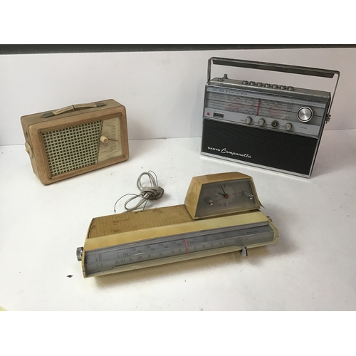 348 - 3x Vintage Radios