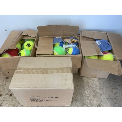 94 - 4x Boxes of Dog Play Balls