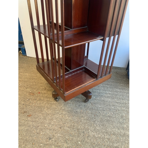 516 - Mahogany Revolving Bookcase