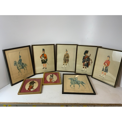 464 - Framed Pictures - Military Uniforms