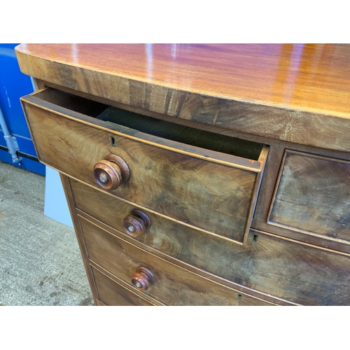 632 - Victorian Mahogany Bow Front Chest of Drawers