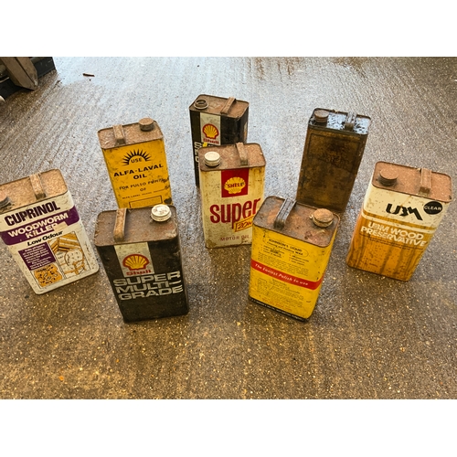 12 - Vintage Shell Cans etc