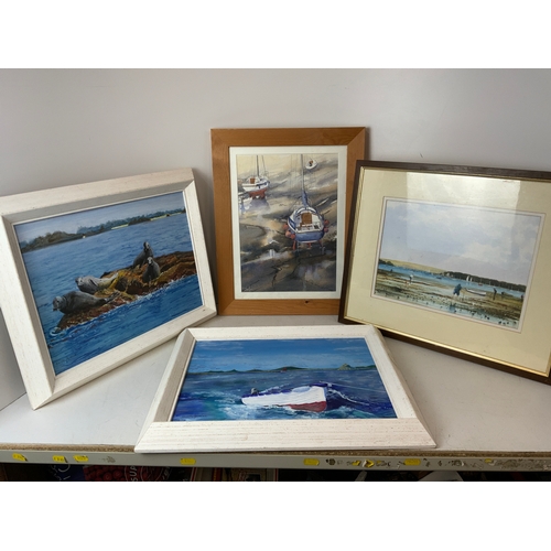 344 - 4x Framed Pictures