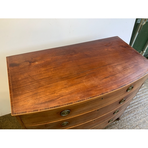 898 - Victorian Mahogany Bow Front Chest of Drawers