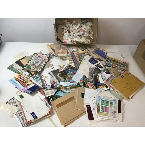 937 - Large Quantity Loose Stamps, Postcards and First Day Covers