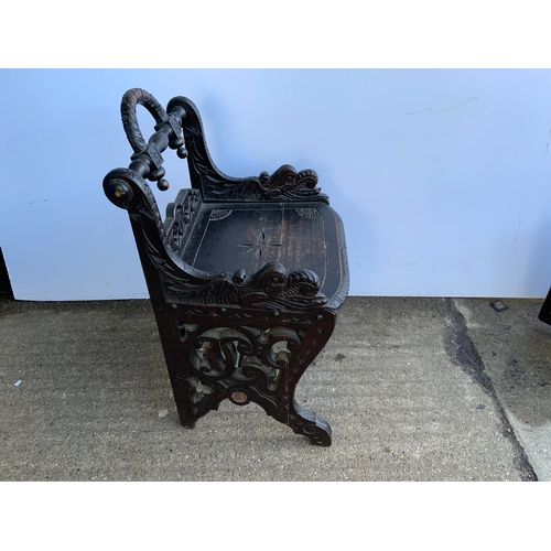 188 - Small Carved Oak Chair