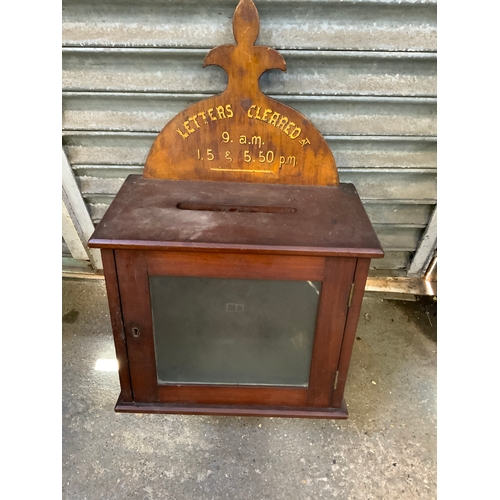 95 - Antique Mahogany Post Box