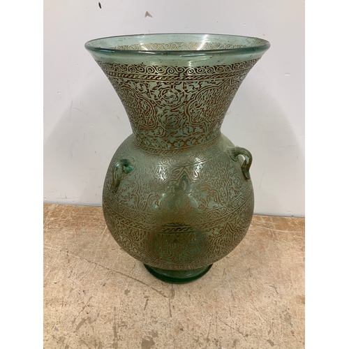 98 - Large Green Glass Vase