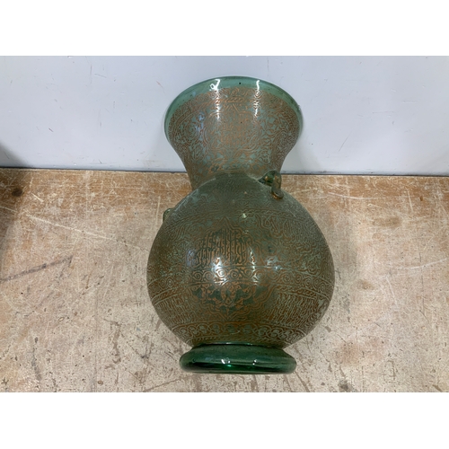 98 - Large Green Glass Vase