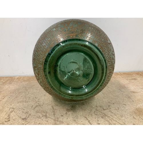 98 - Large Green Glass Vase