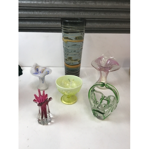 427 - Coloured Glassware - Vase 40cm High