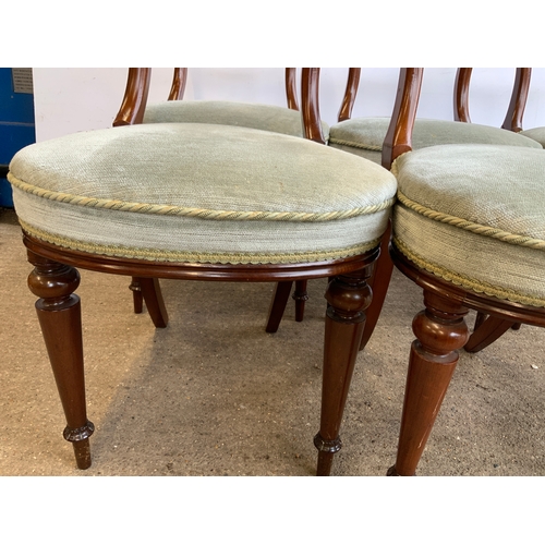 226 - Set of 6x Good Quality Victorian Mahogany Dining Chairs