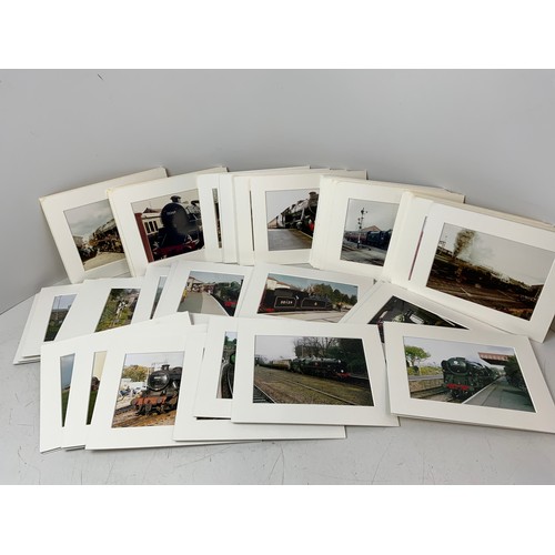 669 - 50x Mounted Unpublished Photographs of Steam Locomotives