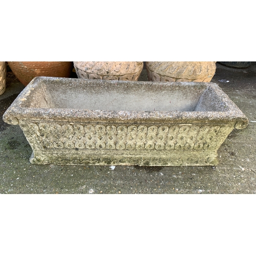 65 - Large Rectangular Concrete Planter