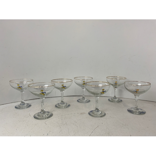 697 - 7x Babycham Glasses