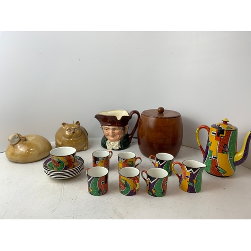 298 - Coffee Set and Toby Jug etc