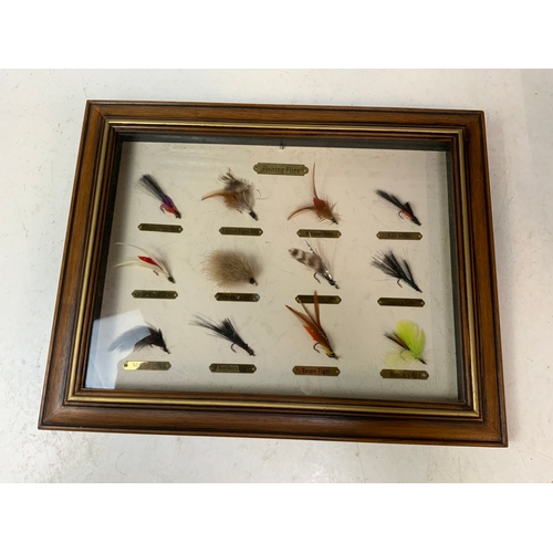 518 - Framed Fishing Flies