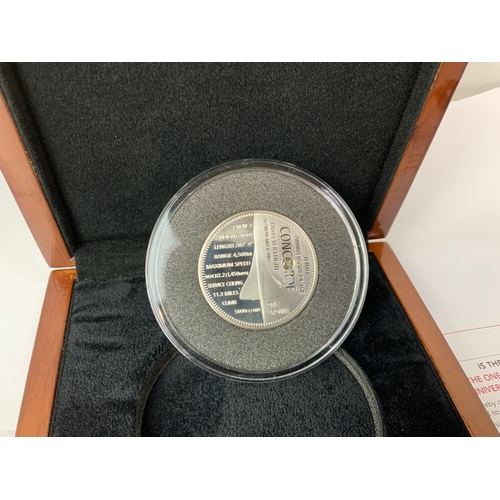 910 - 10th Anniversary of Concorde’s Last Flight Commemorative Coin 925 Silver