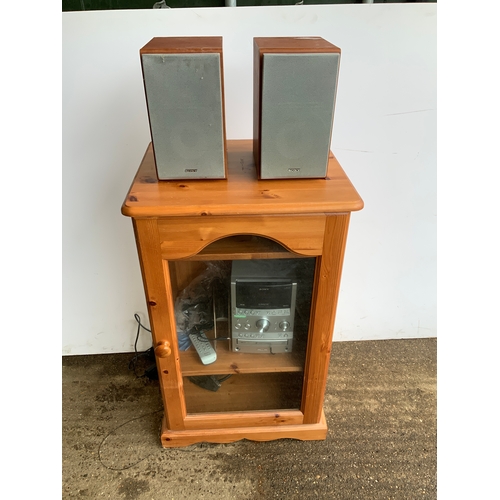 835 - Sony Stereo in Cabinet - Buyer to Remove Lot in its Entirety