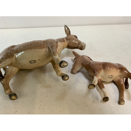 800 - Beswick Donkey and Foal