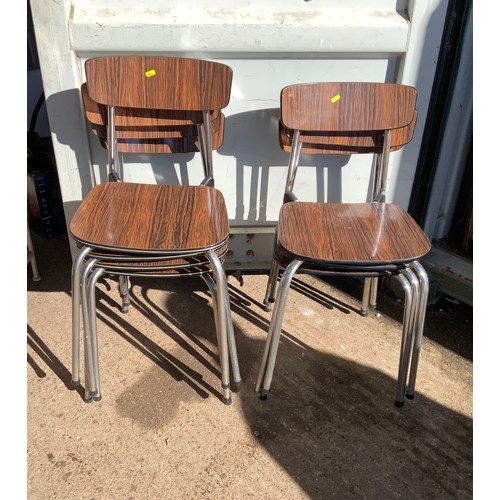 279 - 7x Retro Chrome Tubular Chairs