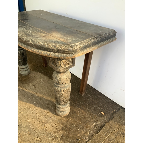 622 - Profusely Carved Oak Table