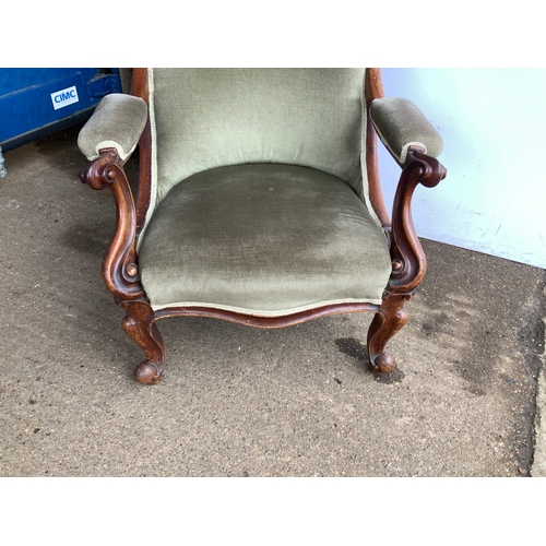 681 - Victorian Mahogany Armchair