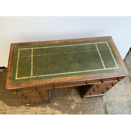 677 - Mahogany Twin Pedestal Desk