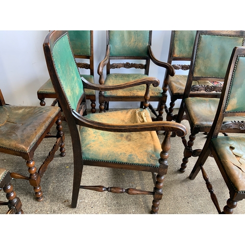 338 - Set of 8x Good Quality Carved Dining Chairs