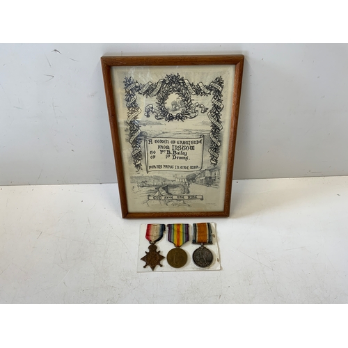 898 - WWI Medals - Pte B Bailey