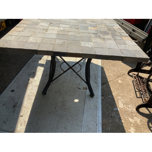 20A - Tile top garden table