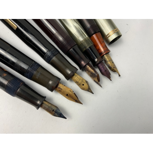 908 - 6x Fountain Pens - Watermans etc Gold Nibs and Band