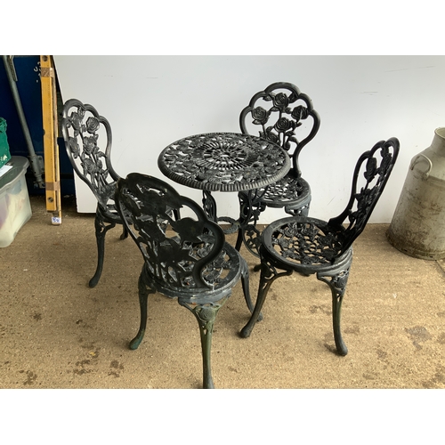 93 - Aluminium Garden Table and Chairs