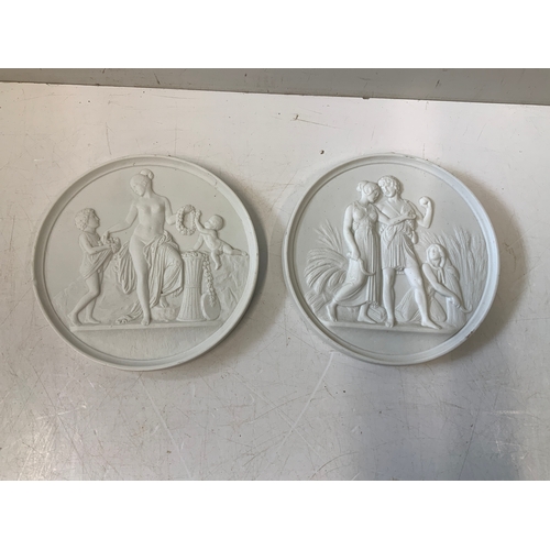 164 - 2x Plaster Cameos