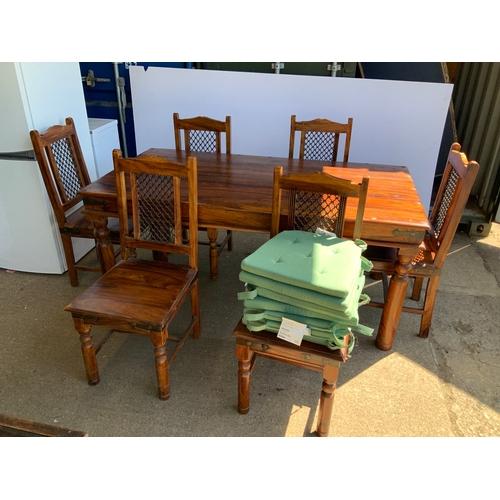 147 - Mexican Pine Dining Table and Chairs