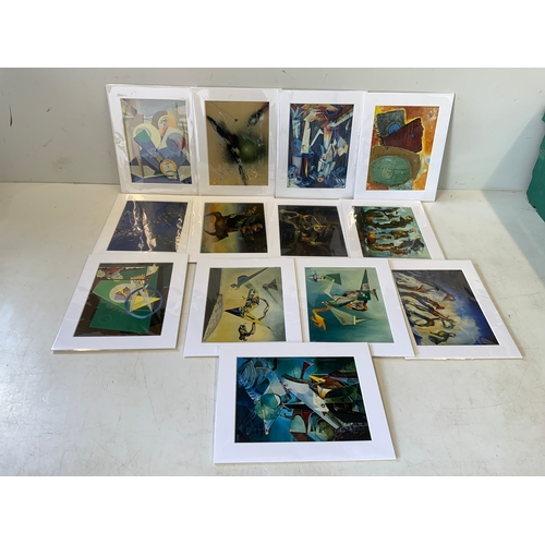 151 - 13x Prints After Enrico Donati (The Last of the Surrealists) Matching Mounts