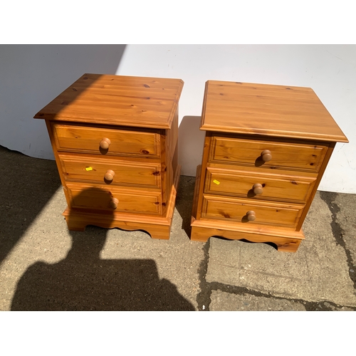 521 - Pair of Pine Bedsides