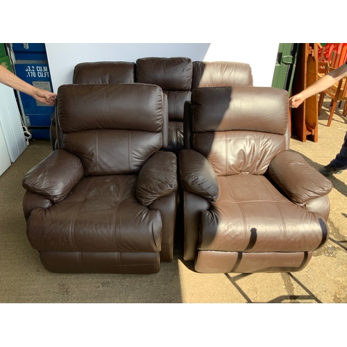 131 - Three Seater Settee and Matching Armchairs