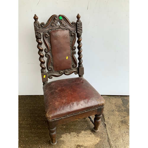 997 - Carved Oak Chair