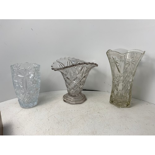 171 - Heavy Glass Vases