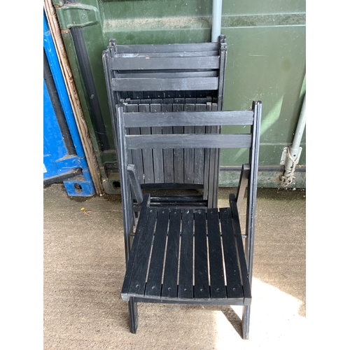 44 - 4x Folding Wooden Chairs