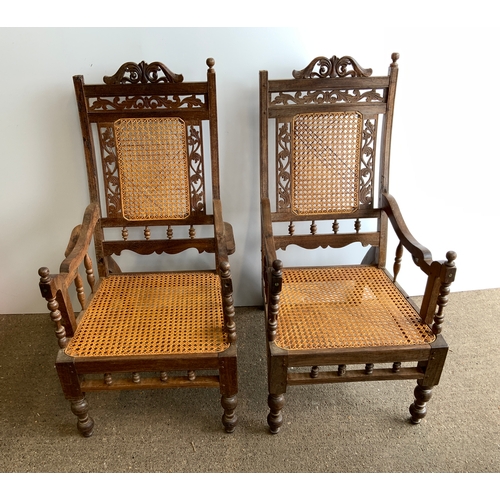 328 - Pair of Cane Seated Chairs