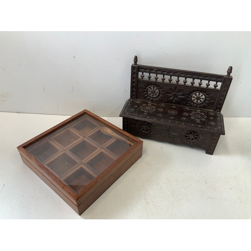 413 - Miniature Carved Bench and Other